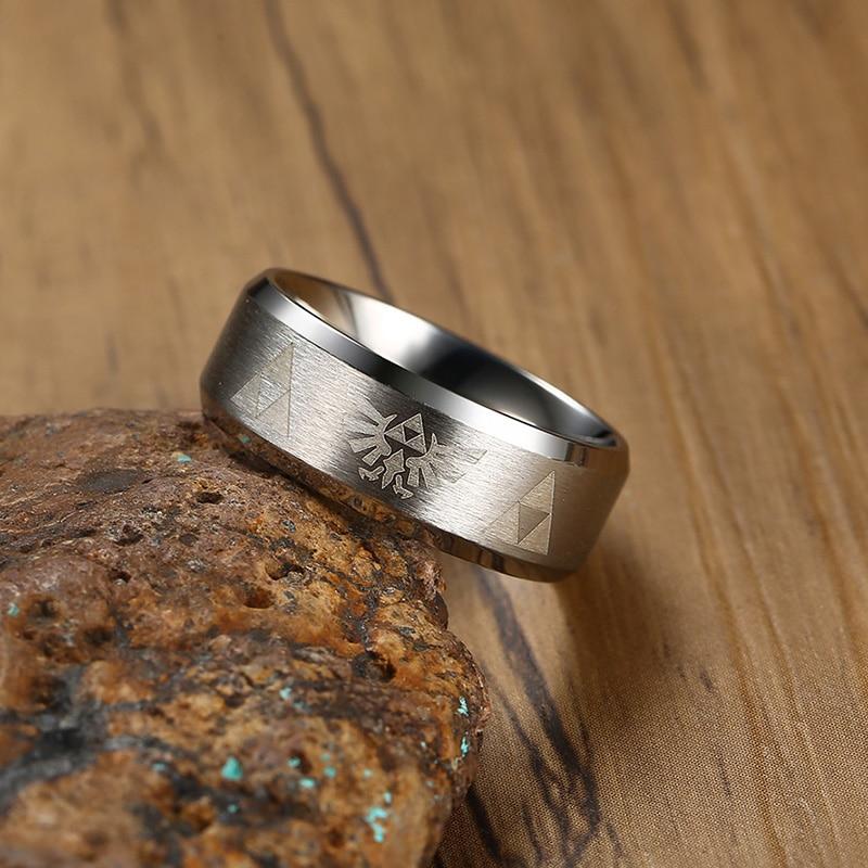 Bague Zelda Triforce Argent (Acier) – Image 2