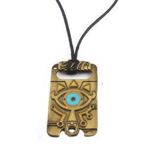 Collier Zelda Tablette Sheikah Dorée
